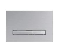 Plaque de commande WC GEBERIT Sigma50 double touche - couleur métallique chrome - chromé, brossé