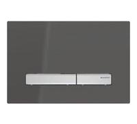 Plaque de commande WC GEBERIT Sigma50 double touche, couleur métallique chrome: chromé, noir Noir G