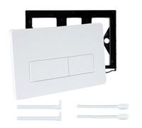 Plaque de commande WC - Pièces de rechange - Compatible avec Geberit Sigma01, 20, 30, 50, UP300 & 320 - Plaque d'actionnement (blanc)