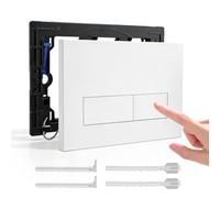 Plaque de commande WC pour réservoir de chasse Geberit Sigma - Plaque de rechange compatible pour chasse d'eau Sigma 01/20/21/30/40/50, UP300/UP320 (blanc)