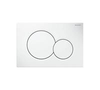 Plaque de commande WC Sigma01 double touche: blanc alpin