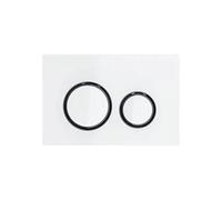 Plaque de commande WC Sigma21 double touche, couleur métallique chrome noir: noir chromé, blanc