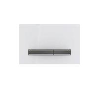 Geberit Plaque d'actionnement Sigma 50 Square 115671112 – blanc, bouton noir chromé, double chasse