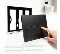 Plaque de Commande WC Suspendu,246 x 164mm Plaque de Déclenchement compatible avec Geberit Sigma01/Sigma20/Sigma30/Sigma50/UP300/UP320, Double Chasse D'eau WC, Noir