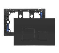 Plaque de commande WC suspendu - Compatible Geberit Sigma 20, UP300 & UP320 - Plaque de déclenchement Geberit pour chasse d’eau double, silencieuse, durable et économe en eau - 1 pièce (Noir)