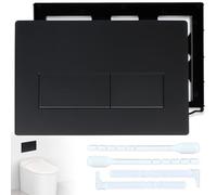 Plaque de commande WC suspendu noir mat ABS, double chasse compatible Geberit Sigma, usage domestique, résistance à l’usure et nettoyage facile, modèle GS020