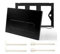 Plaque de commande wc suspendu, plaque de déclenchement wc double chasse avec tiges de chasse et cadre de montage, compatible avec séries GEBERIT SIGMA01/20/30/50 UP300 et UP320 (Noir)