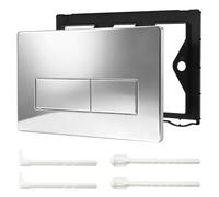 Plaque de commande wc suspendu, plaque de déclenchement wcà double chasse d’eau, compatible avec GEBERIT SIGMA01 UP300/320, 115.770.11.5, blanc (Argent électrolytique)