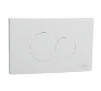 Plaque de Commande WC Suspendu SELLES Combo, Double Touche Blanche