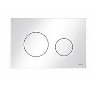 Plaque de commande WC Tece TeceLoop en plastique pour technique de double chasse 220 x 150 x 5 couleur blanche 9240920