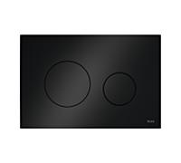 Plaque de commande WC TECEloop 9240924 noire, en plastique, pour technologie double chasse