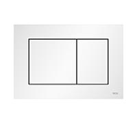 Plaque de commande WC TECEnow 9240417 blanc mat, pour technologie double chasse