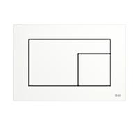 Plaque de commande WC TECEvelvet 9240735 pour double chasse, Bianco Kos / Blanc