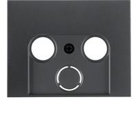 Plaque de commutation - BERKER - HAGER - anthracite - plastique - intérieur