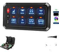 Plaque de commutation LED RGB, contrôle Bluetooth, autocollants personnalisables, 8 vitesses avec APP
