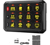 Plaque de commutation LED RVB, contrôle Bluetooth, autocollants personnalisables, 12 vitesses RVB
