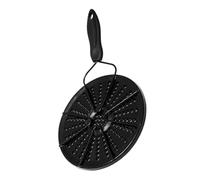 Plaque de Conduction de Chaleur Anti Brûlure pour Pot, Noir | Émail Fer Pp, Stabilité Posée sur Gaz, Maintien Thermique, pour Bouillie et Plats Chauds