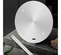 Plaque de conduction de chaleur pour cuisinière à gaz, diffuseur de chaleur en acier inoxydable, plaque adaptateur à induction avec poignée amovible, batterie de cuisine pour le café, le lait, la