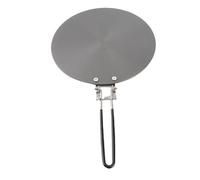 Plaque de conduction thermique en alliage d'aluminium, diffuseur de chaleur, protection de flamme, plaque de mijotage avec poignée amovible pour cuisinière à gaz, cuisinière à (24 cm)
