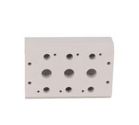 Plaque de confluence de plaque de base d'électrovanne 3V300, 300M-2F/3F/4F/5F/6F/7F/8F/9F(3V300M1F)