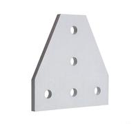 Plaque de connexion en aluminium en forme de T à 5 trous, plaque de jonction d'angle à 5 trous, plaque d'angle de support de plaque d'angle (argent 3030)