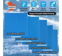 Plaque de construction améliorée pour laboratoire Bambu/Anycubic/Elegoo/Flashforge, plaque froide PLA PETG, lit chauffant d'impression Double face en acier à ressort Style C