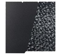 Plaque de construction double face en fibre de carbone PET pour imprimante 3D Kobra S1/Kobra S1 Combo/Kobra S1 Pro ACE double face en fibre de carbone PET et feuille lisse PEO, 276 x 264 mm flexible