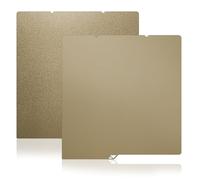 Plaque de construction épaisse Kobra 4/Kobra S1/Kobra X 264 x 276 mm double face dorée lisse PEI plate-forme magnétique flexible amovible en acier à ressort pour imprimante 3D Anycubic Kobra X/Kobra
