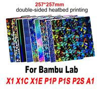 Plaque de construction X1C P1P P1S P2S A1 X1 pour imprimante 3D Bambu Lab A1, plaque PEI lisse, feuille PEO PET pour Bambulab A1 P1P, plateau chauffant pour imprimante 3D 1Pcs PEI (Smooth)