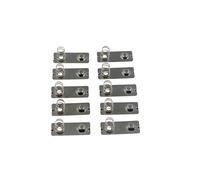 Plaque de Contact à Ressort for Piles métalliques de Remplacement, 10 pièces/24x9mm, Argent for boîtier de Piles AA AAA