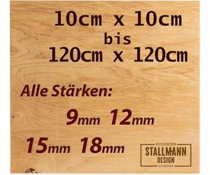 Plaque de contreplaqué 60 x 80 cm - Épaisseur : 9 mm - Découpe multiplex en bouleau - Qualité BB/WG - Idéal et bon marché en dehors du champ de vision