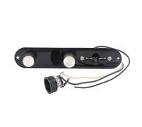 Plaque de Contrôle Guitare Pré - Câblée, Commutateur 3 Voies, Potentiomètres 250K, 0.022µF, Noir - Montage Facile, Matériel Métal Résistant, Pour Guitare Électrique (Noire)