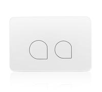 Plaque de contrôle, plaque d'activation de commande bouton d'échappement accessoire pour WC plaque de rechange pour panneau avant, double décharge compatible avec Geberit, blanc