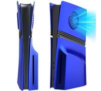 Plaque de coque latérale de rechange pour PS5, arVin - Plaque frontale avant et arrière avec grille d'aération pour Playstation 5 Pro - Version disque - Anti-poussière - Boîtier ABD (bleu)