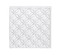 Plaque De Coulée Relief Cercle De Fleurs, 11x11cm, 1 Pce.