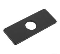Plaque de couvercle de robinet de lavabo, 16 x 6,5 cm, accessoire décoratif en acier inoxydable 304, design carré, anti-cernes pour rénovation moderne de salle de bain (noir)