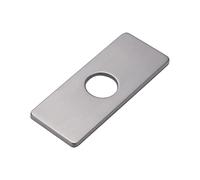 Plaque de couvercle de trou de robinet de cuisine, plaque de terrasse rectangulaire pour robinet d'évier de cuisine à trou unique, en acier inoxydable brossé, diamètre du trou de 3,3cm(gris)