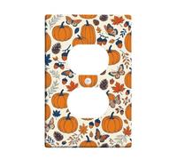 Plaque de couverture de sortie duplex motif citrouilles d'automne