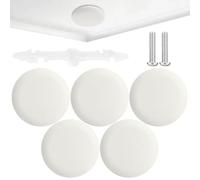 Plaque de couverture de trou de plafond - Round With Mounting Brackets Screws | 5 pièces Smog Detector Ceiling Cover Plate | For Garage Basement Storage Room Office Commercial Residential Stairwell