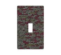 Plaque de couverture d'interrupteur à bascule avec code de programmation, taille standard 11,4 x 7,9 cm