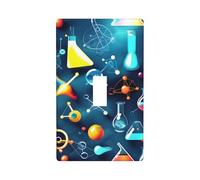 Plaque de couverture d'interrupteur abstraite, science, chimie, impression chimie, plaque murale, taille standard 11,4 x 7 cm