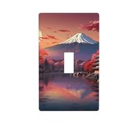 Plaque de couverture d'interrupteur avec impression paysage du Japon Mount Fuji, taille standard 11,4 x 7 cm