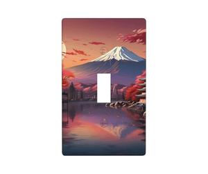 Plaque de couverture d'interrupteur avec impression paysage du Japon Mount Fuji, taille standard 11,4 x 7 cm