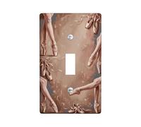 Plaque de couverture d'interrupteur simple en forme de ballet, rubans de chaussures artistiques élégants N/A en plastique beige taille standard pour interrupteur à bascule pour maison, salon, nouvel
