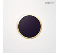 plaque de couverture Geberit HyTronic UR Sigma10 241925KK1 pour UR-Strg. à partir de 2009, blanc / or