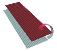 Plaque de couverture ondina BI COLOR ROUGE CORAIL/GRIS FONCE - 1077X2000 cm - OLLB020COGS