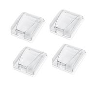 Plaque de couverture pour boîtier électrique, 4 pièces, type boîte, pour panneau de prise murale, couvercle de protection pour l'extérieur, résistant aux intempéries, installation facile.