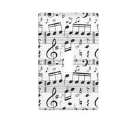 Plaque de couverture pour interrupteur avec motif notes de musique, taille standard 11,4 x 7 cm