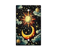 Plaque de couverture pour interrupteur céleste, ciel nocturne avec motif soleil et lune, décoration cosmique fantaisie pour la maison, plaques murales en thermoplastique de taille standard