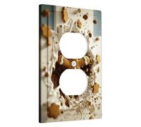 Plaque de couverture pour interrupteur de lumière pour homme en pain d'épice, couverture de prise, décoration amusante de vacances marron pour Noël, décoration murale de saison d'hiver pour la maison